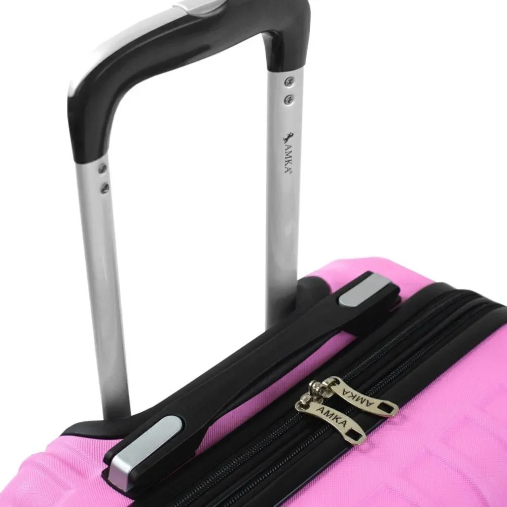 AMKA Honeycomb 20 in. Carry-On Expandable Spinner Suitcase luggage pink